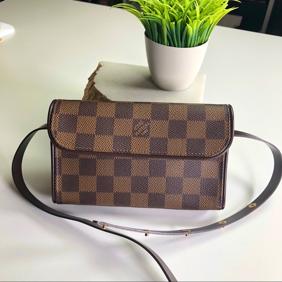 Louis Vuitton Handbags - Louis Vuitton Damier Ebony Waist Bag Cert. Auth.
